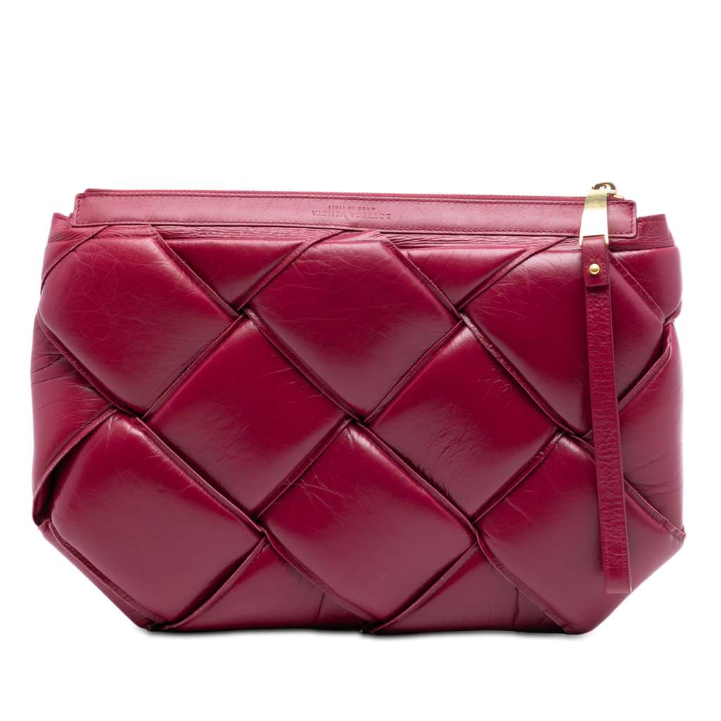 Bottega Veneta Lambskin Maxi Intrecciato Padded Pouch