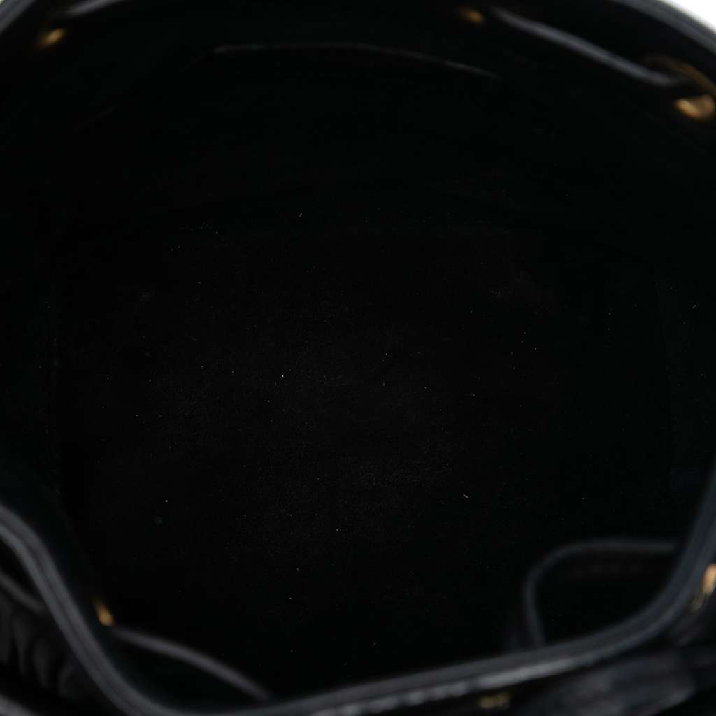 Saint Laurent Small Calfskin Emmanuelle Fringe Bucket Bag - 4