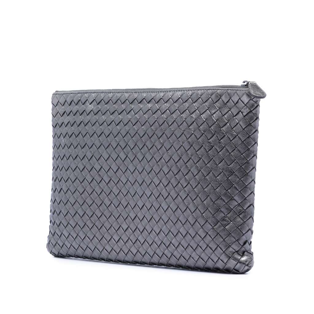 Bottega Veneta Metallic Nappa Intrecciato Clutch - 2