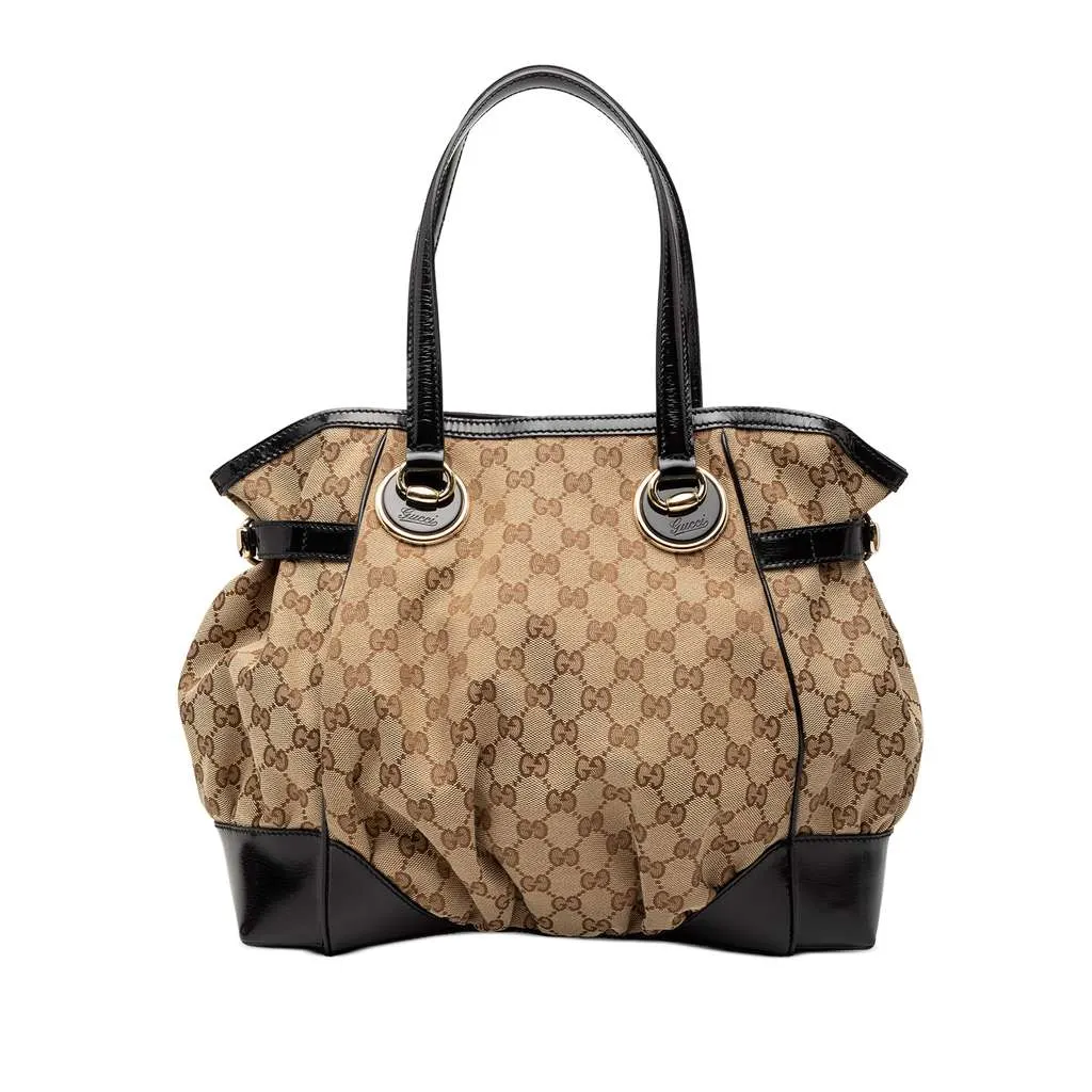 Gucci GG Canvas Full Moon Tote Brown Canvas Very good - Front View