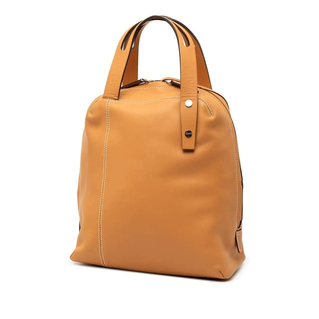 Loewe Leather Handbag Brown Leather Good - Back View