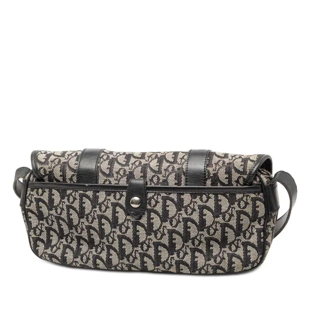 Dior Diorissimo Trotter Canvas Crossbody Black Canvas Good - Back View
