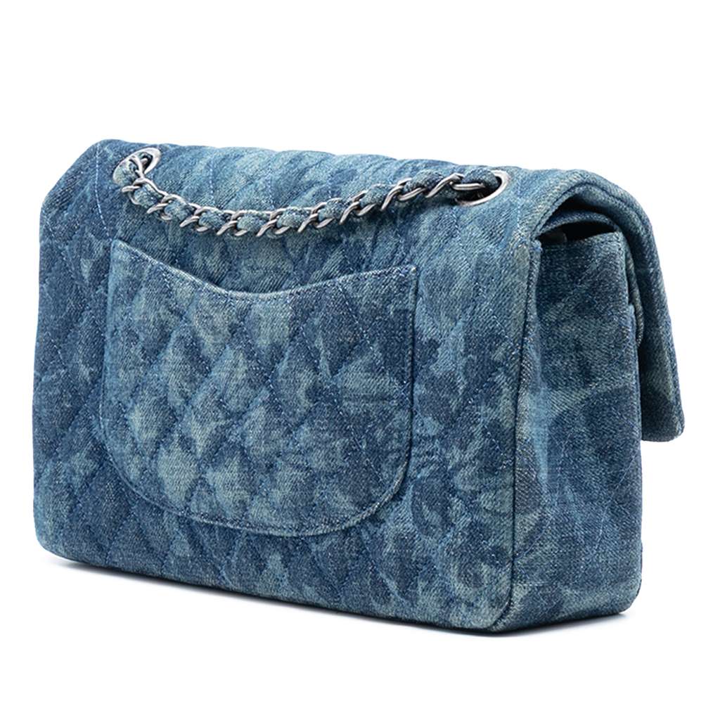 Chanel Medium Classic Denim Floral Double Flap - 2