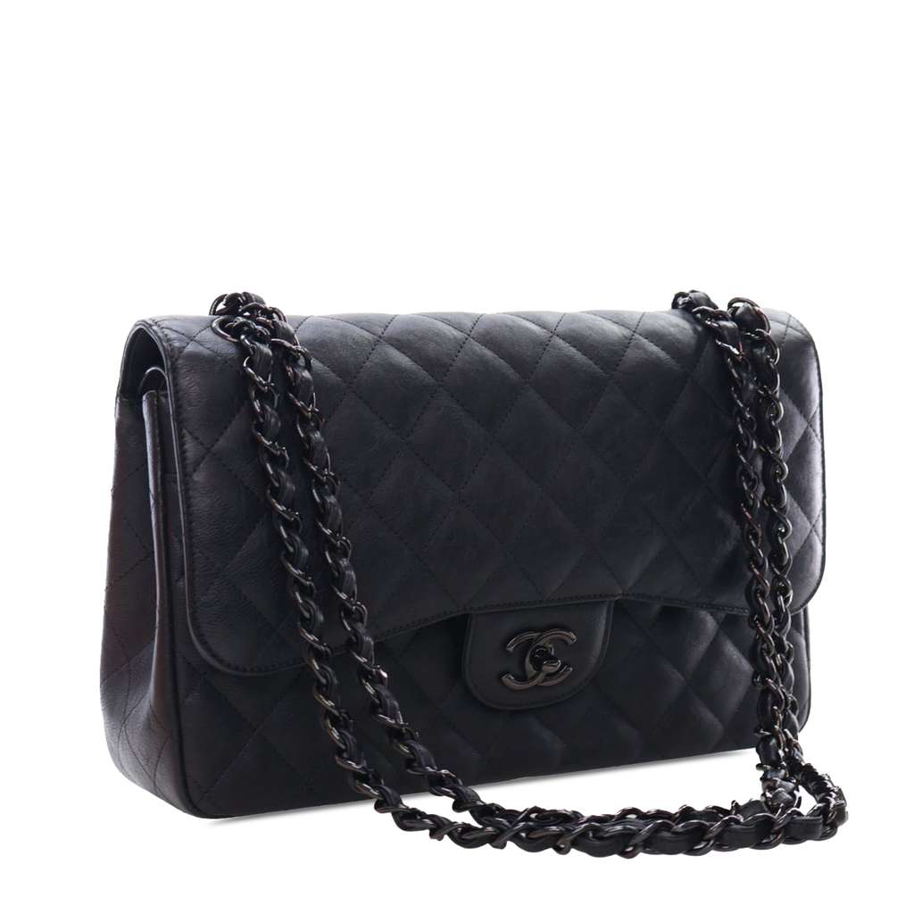 Chanel Jumbo Classic Calfskin So Black Double Flap - 2