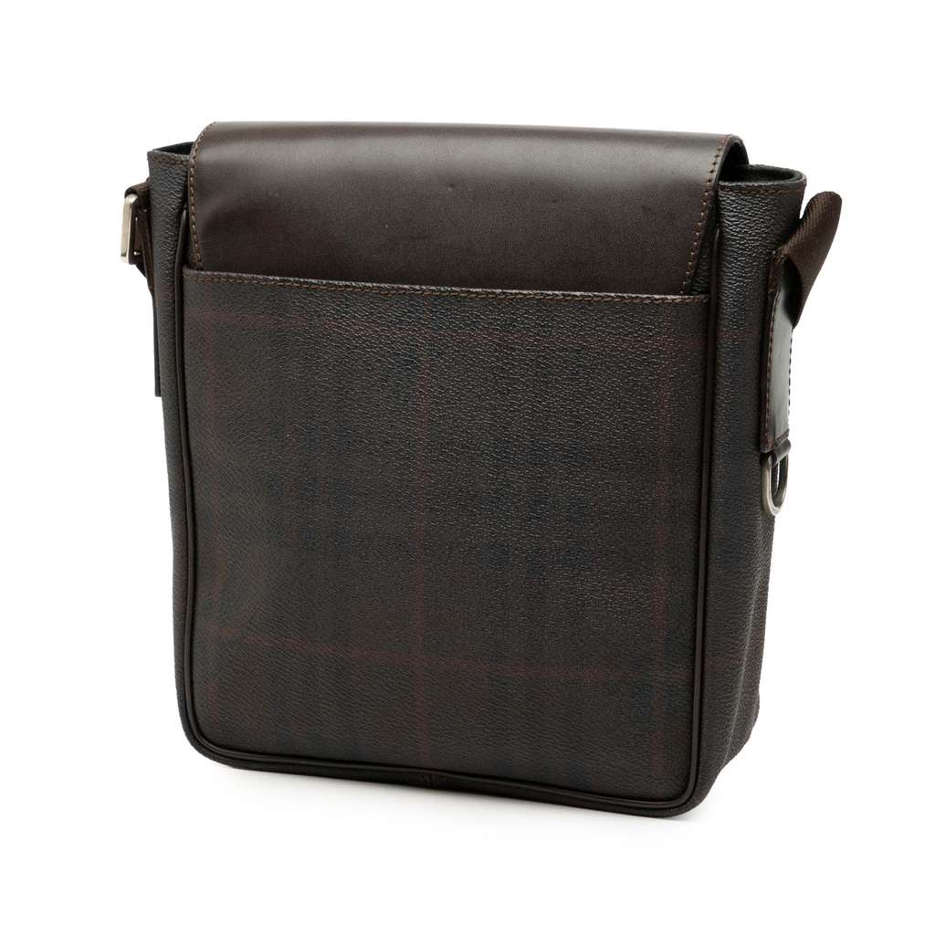 Burberry Smoke Check Coated Canvas and Leather Crossbody - 2