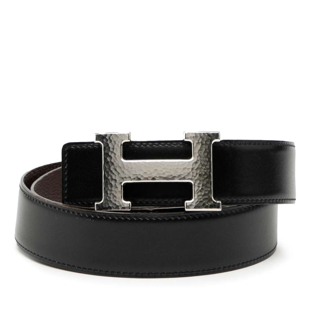 Hermès Swift and Togo Constance H Martelee Reversible Belt