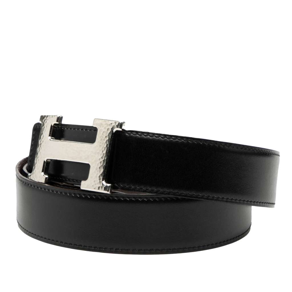 Hermès Swift and Togo Constance H Martelee Reversible Belt - 2