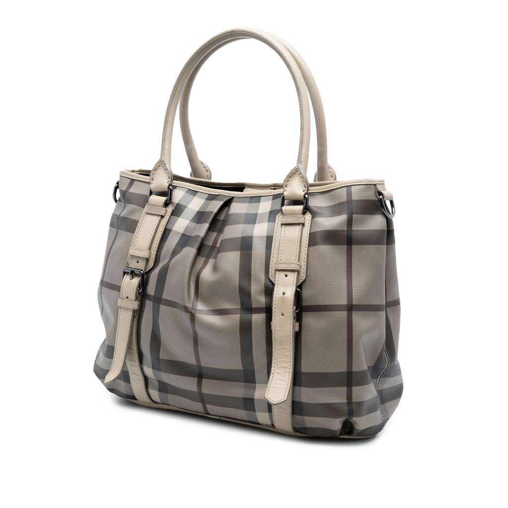 Burberry Smoke Check Coated Canvas Northfield Satchel - 2