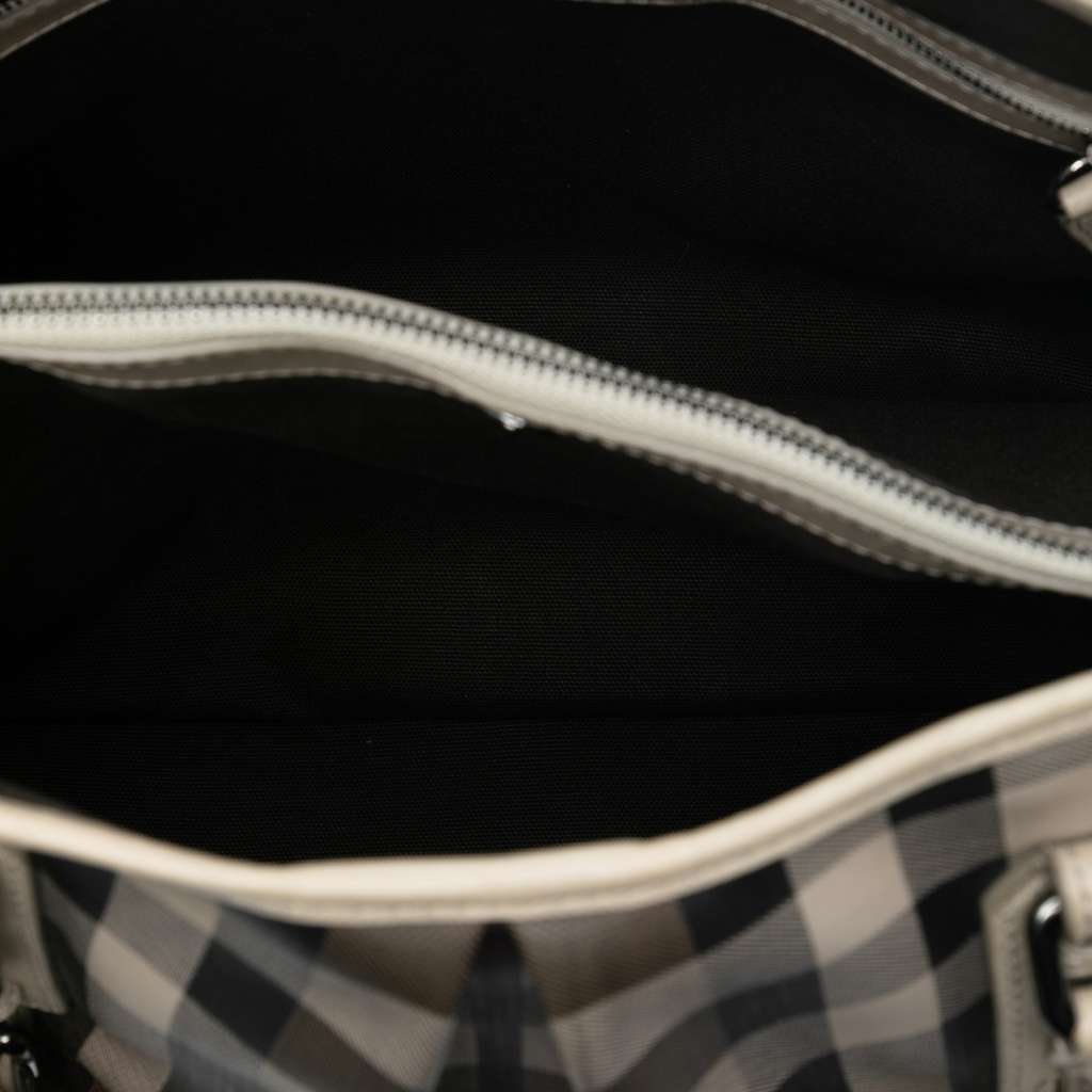 Burberry Smoke Check Coated Canvas Northfield Satchel - 4