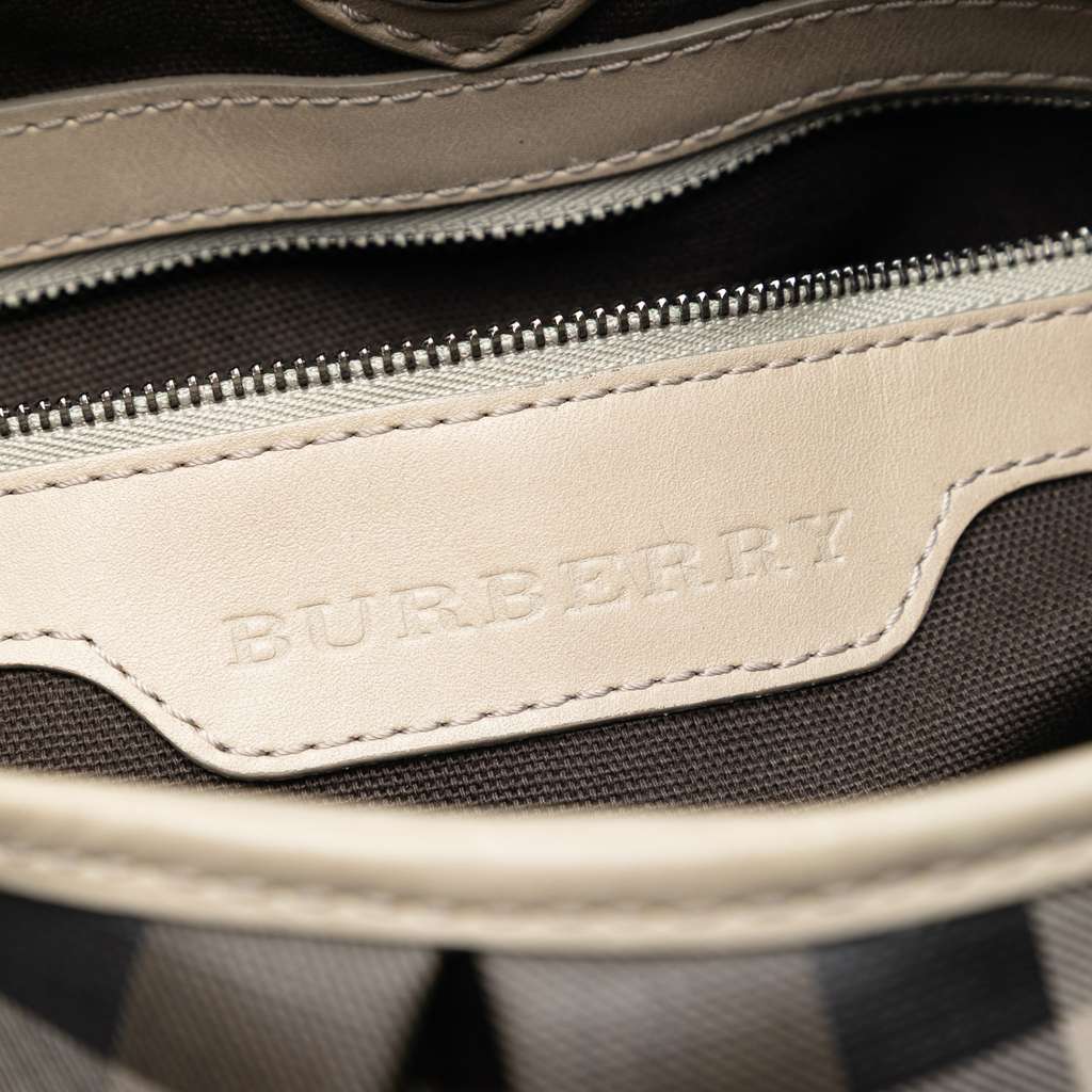 Burberry Smoke Check Coated Canvas Northfield Satchel - 5