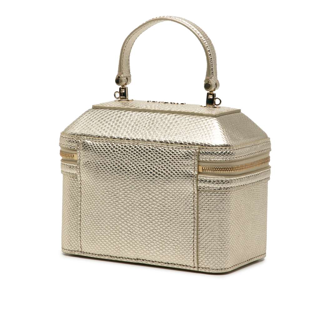 Bvlgari Embossed Leather Serpenti Forever Vanity Bag - 2