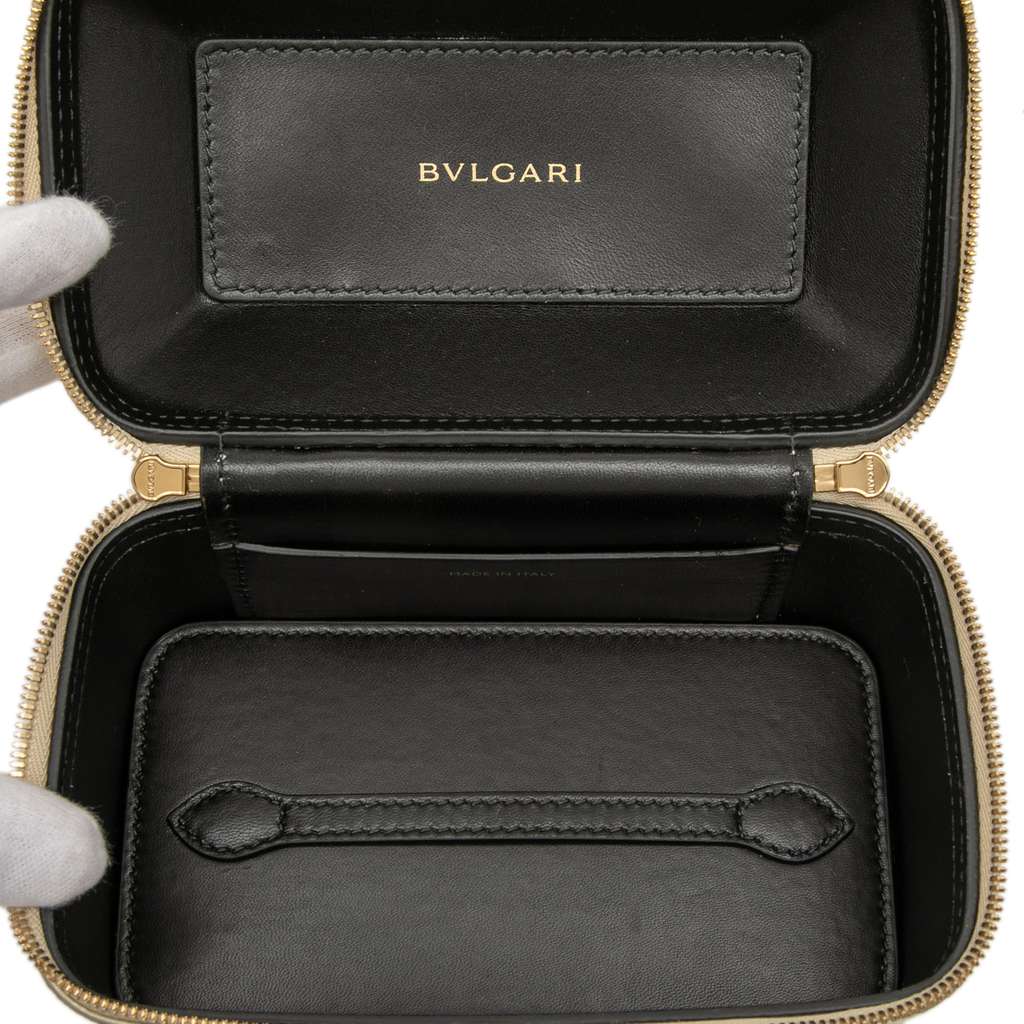 Bvlgari Embossed Leather Serpenti Forever Vanity Bag - 4