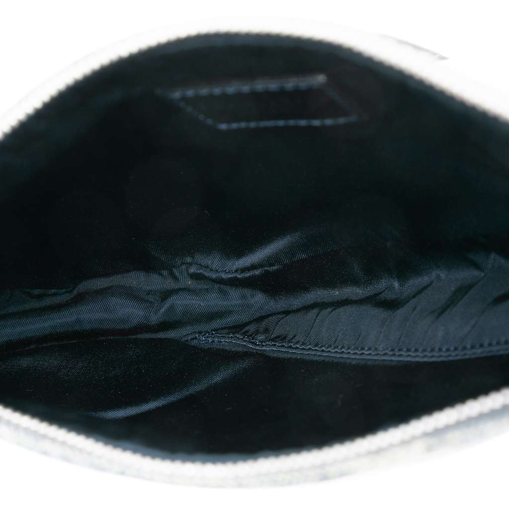 Dior Mini Canvas Denim Print Saddle Pochette - 4