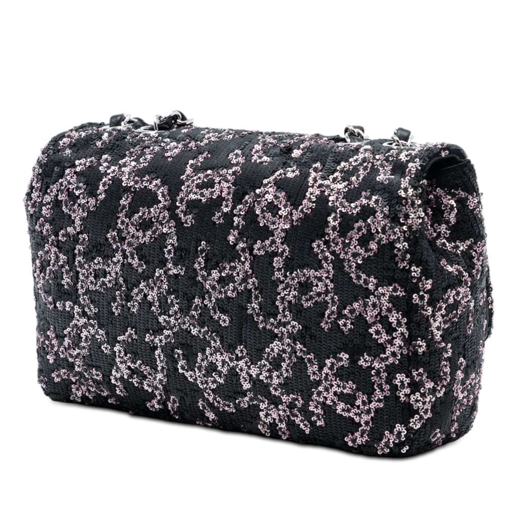 Chanel Medium CC Lambskin Sequin Single Flap - 2