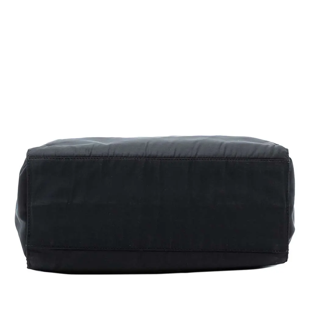 Prada Tessuto Metal Handle Bag Black Good - Inside View