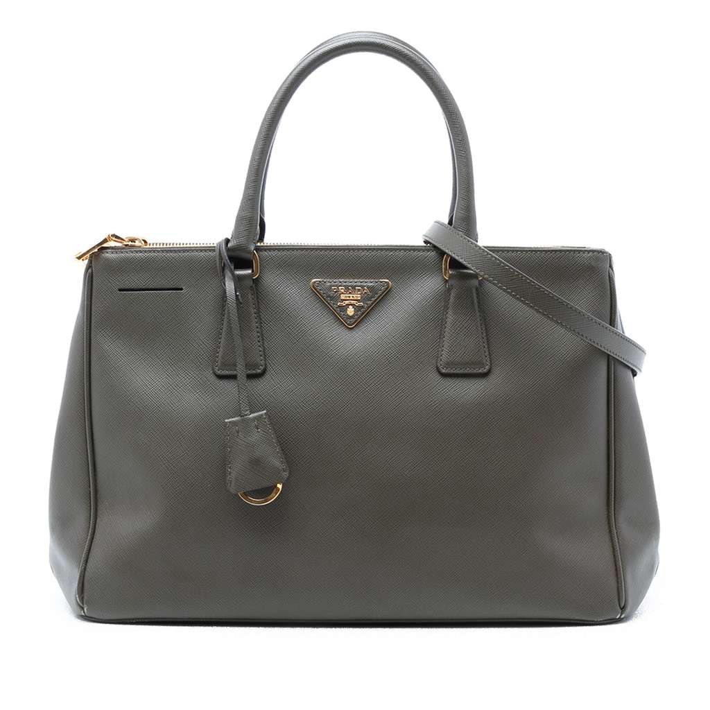 Prada Medium Saffiano Lux Galleria Double Zip Satchel