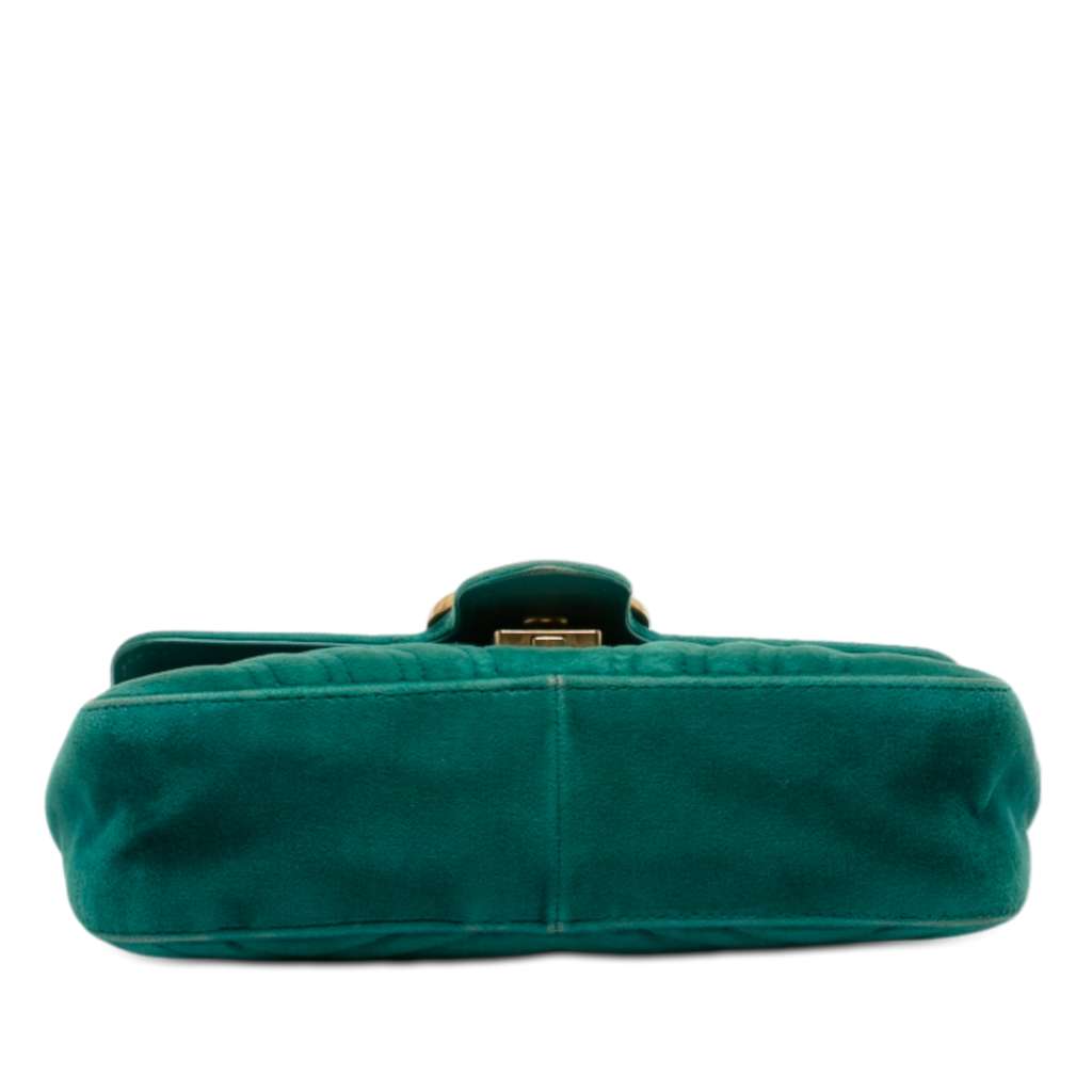 Gucci Small GG Marmont Matelasse Velvet Shoulder Bag - 3