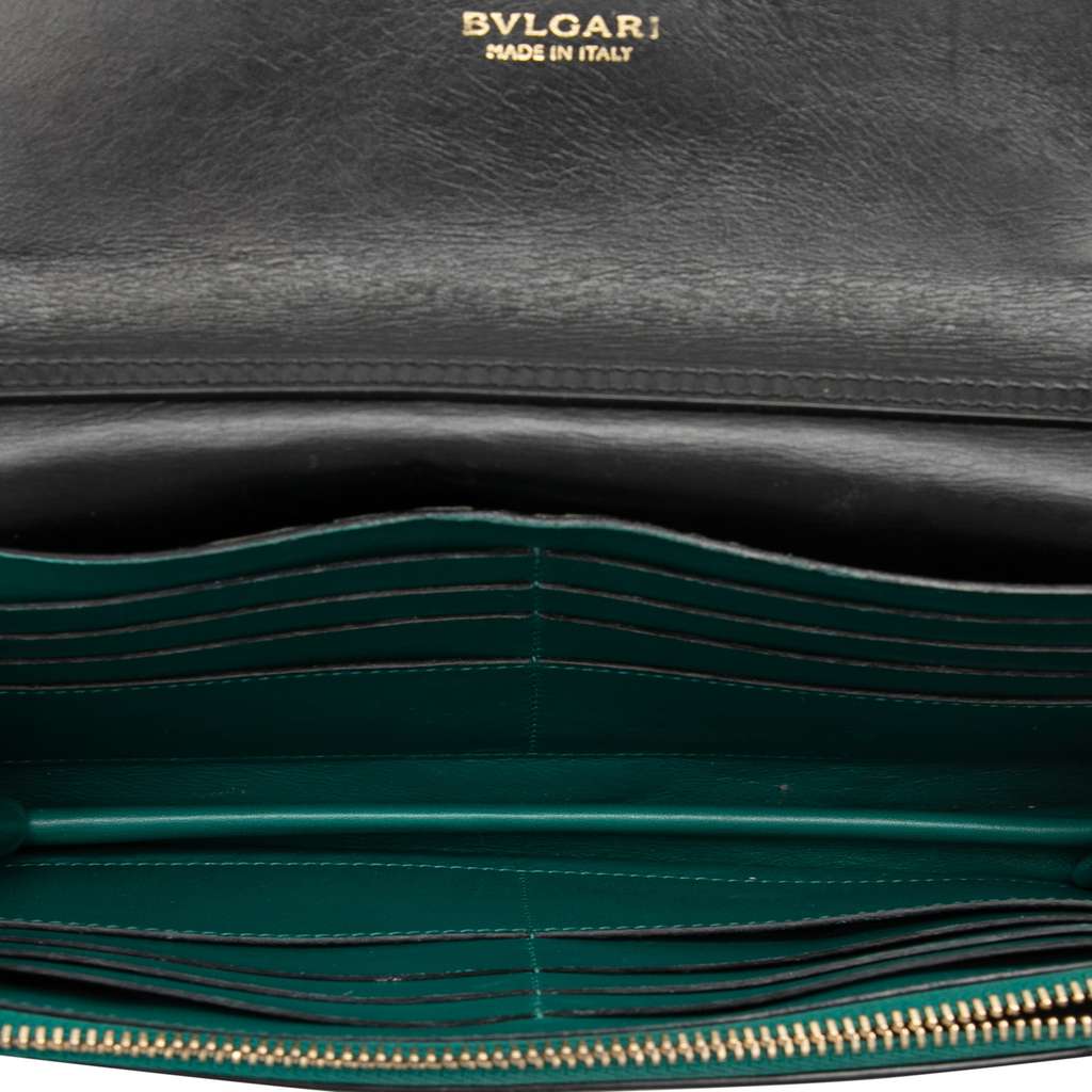 Bvlgari Leather Serpenti Forever Wallet On Chain - 4