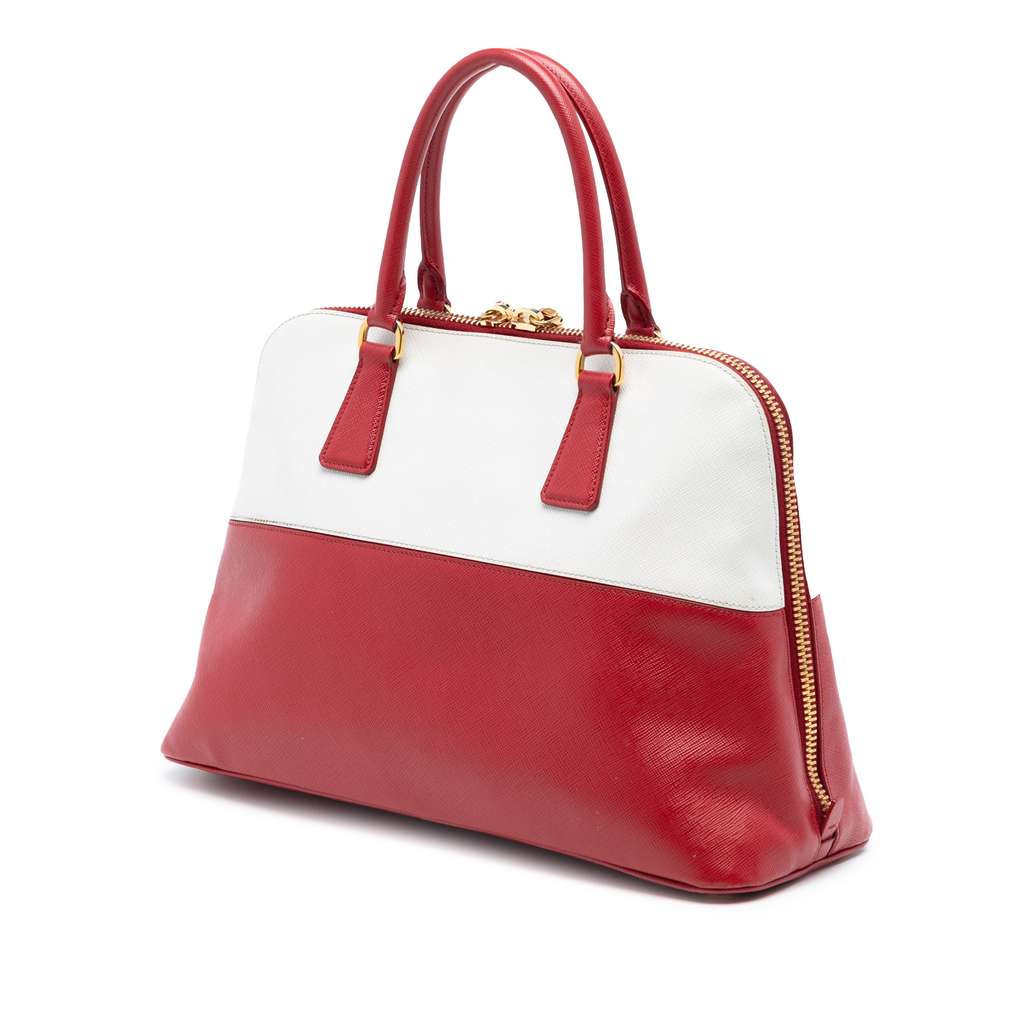 Prada Medium Bicolor Saffiano Lux Promenade Satchel - 2