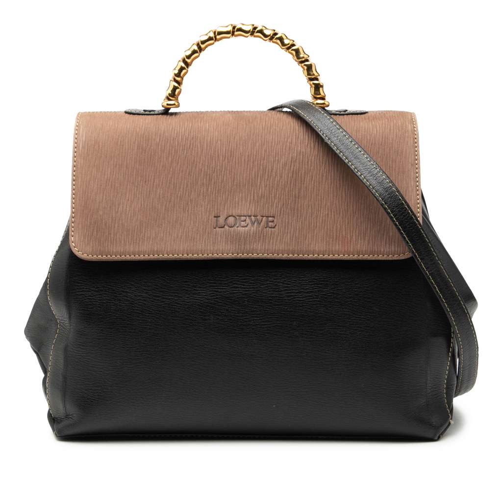 Loewe Leather Velazquez Twist Satchel