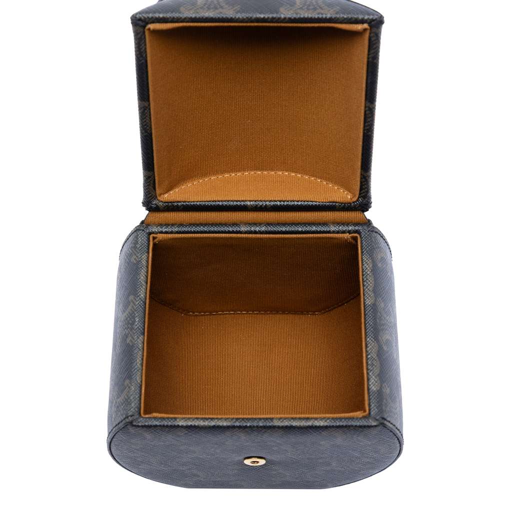 Celine Triomphe Coated Canvas Round Box Handbag - 4