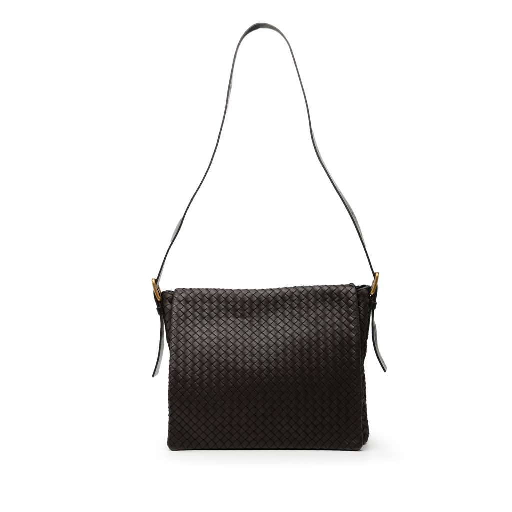 Bottega Veneta Nappa Intrecciato Flap Crossbody