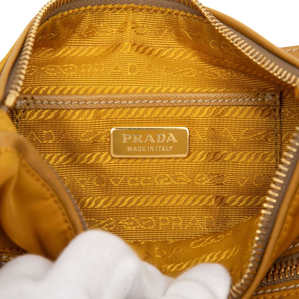 Prada Saffiano Trimmed Tessuto Handbag - 5