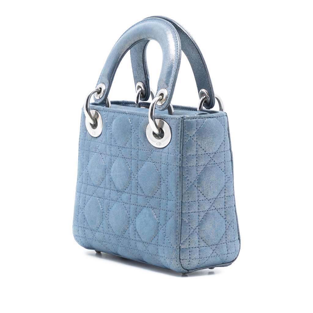 Dior Mini Iridescent Lambskin Cannage Lady Dior - 2