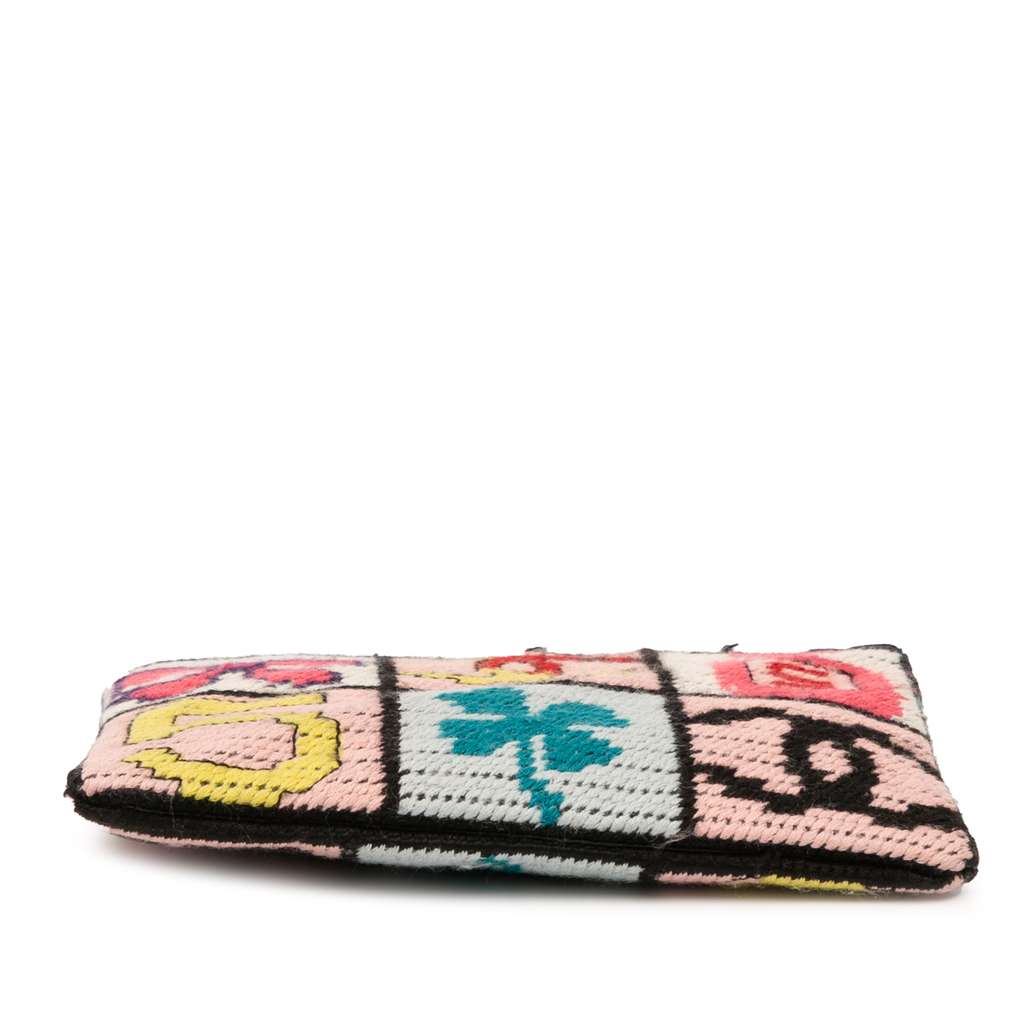 Chanel Wool Needlepoint Precious Symbols Pochette - 3