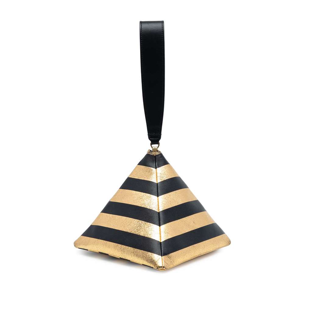 Chanel Metallic Lambskin Kheops Pyramid Clutch - 2