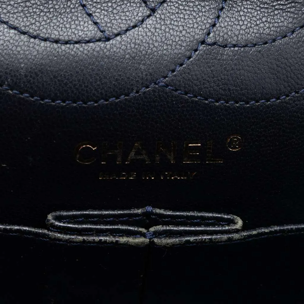 Chanel Quilted Aged Calfskin Reissue 2.55 Double Flap 226 Blue Leather Good - Box View