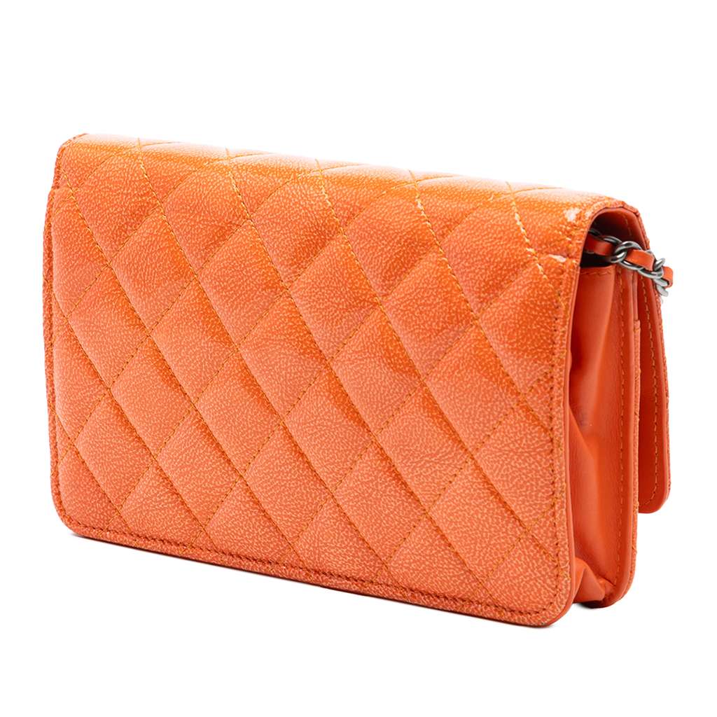 Chanel Paris Dallas CC Quilted Patent Goatskin Wallet on Chain - 2