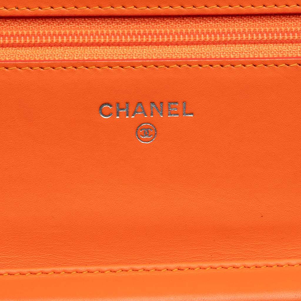 Chanel Paris Dallas CC Quilted Patent Goatskin Wallet on Chain - 5