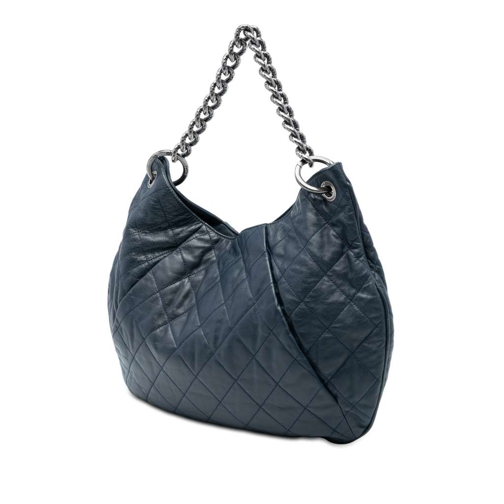 Chanel Quilted Calfskin Coco Pleats Hobo - 2