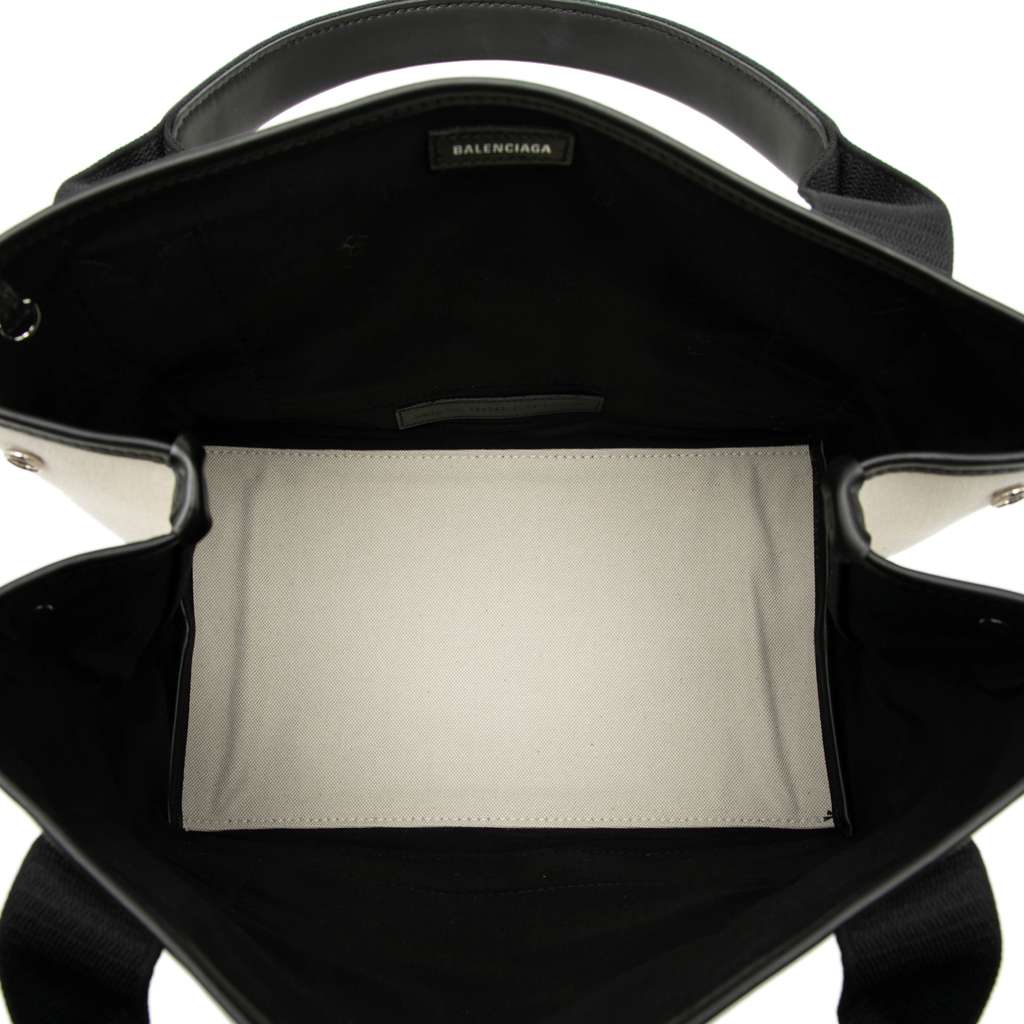 Balenciaga Canvas Navy Cabas Tote S - 4