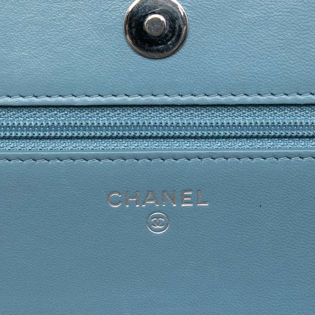 Chanel CC Quilted Lambskin Double Stitch Wallet On Chain - 5