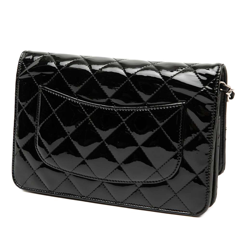 Chanel CC Quilted Patent Wallet On Chain - 2
