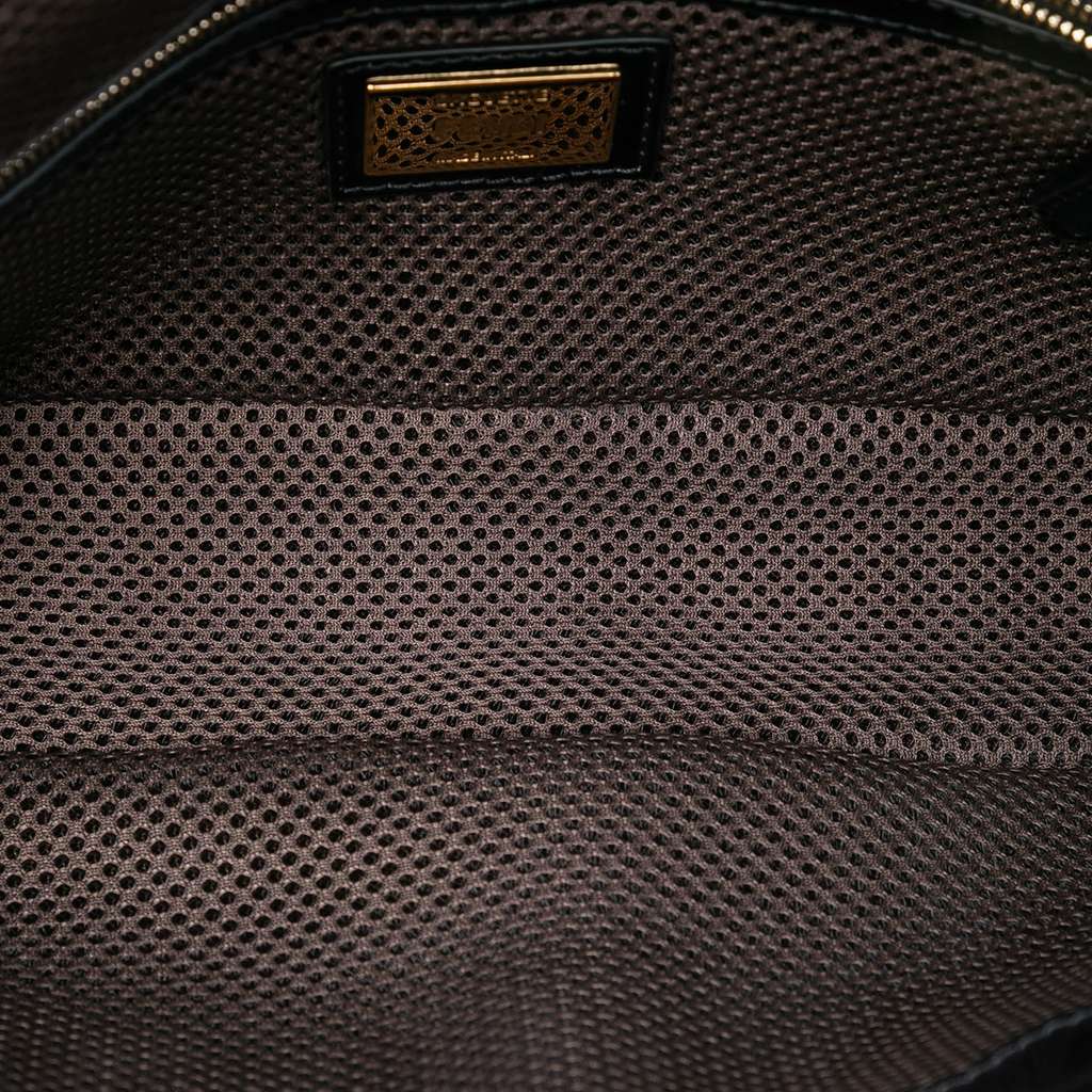 Fendi Medium Zucca Embossed Patent Baguette Satchel - 4