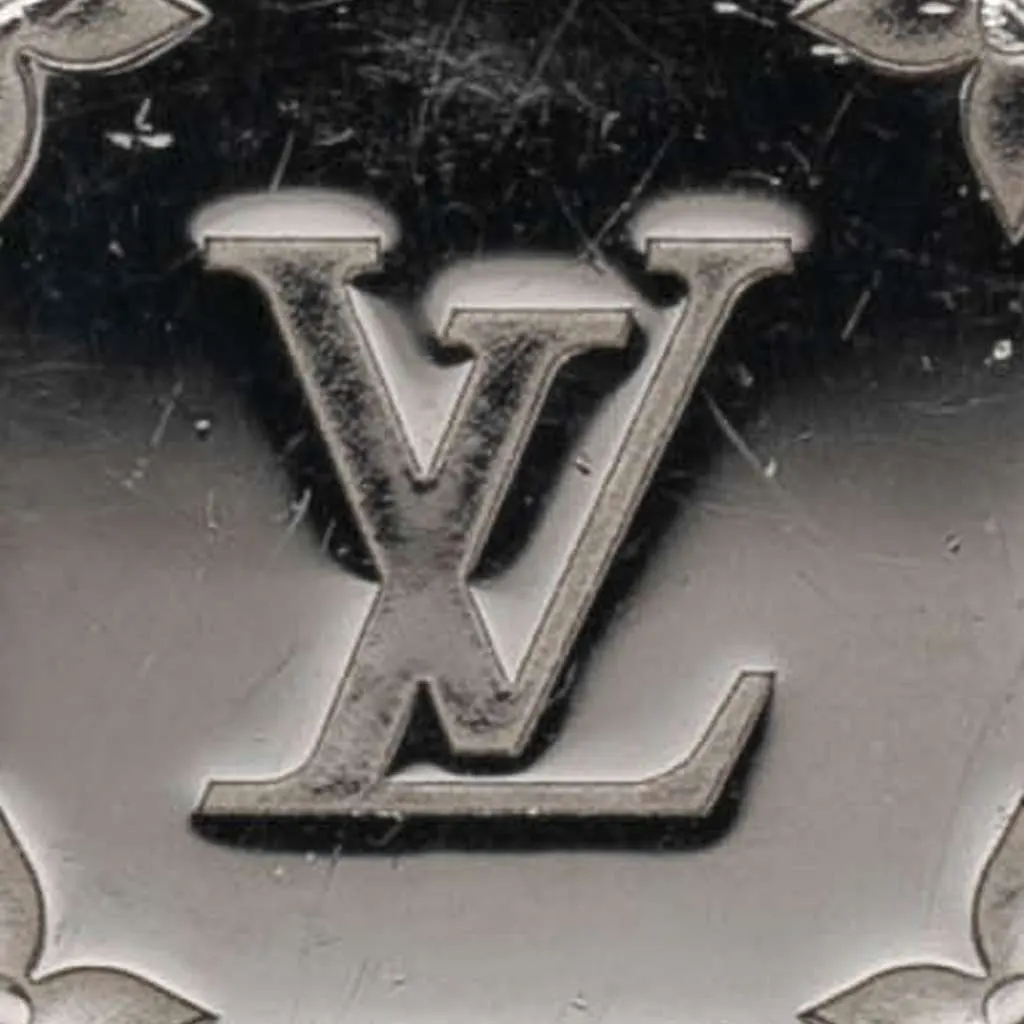 Louis Vuitton Silver Plated Monogram Signet Ring L Silver Metal Good - Model View