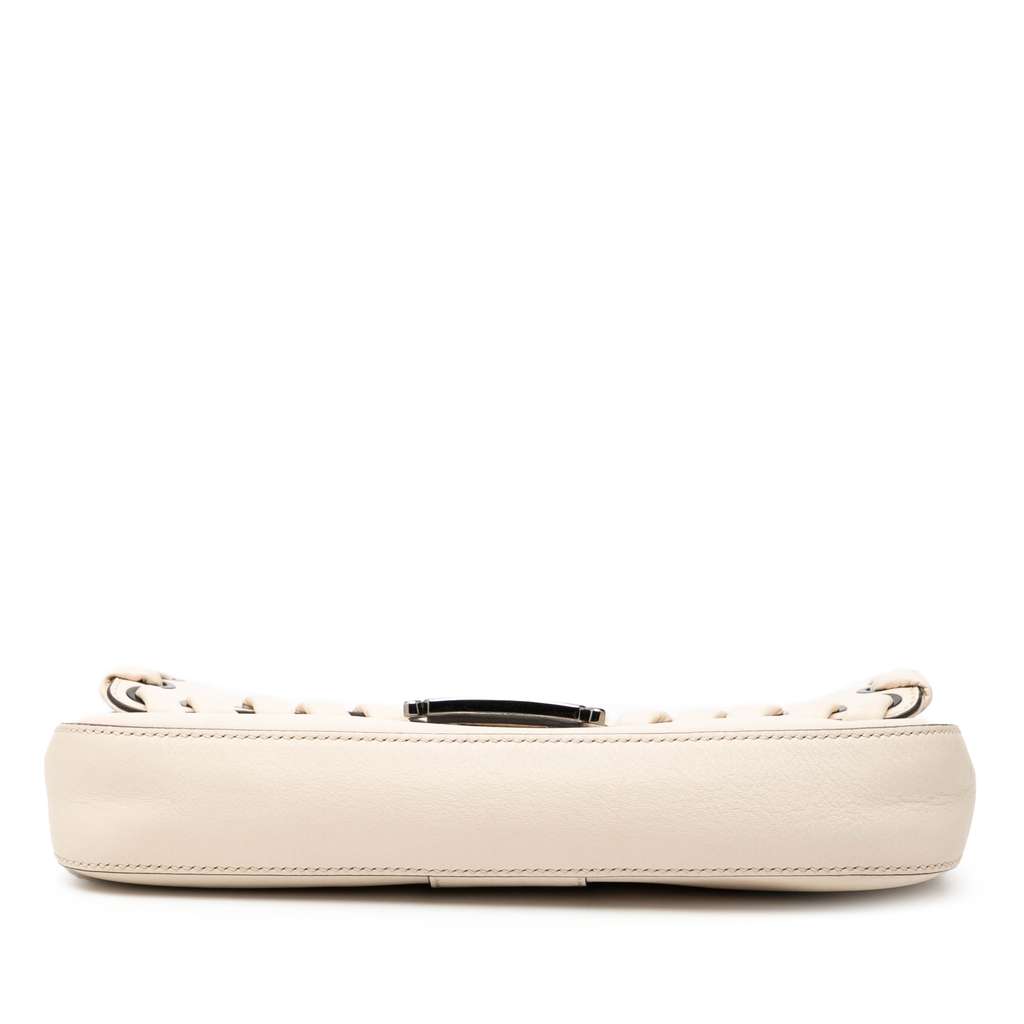 Fendi Whipstitch Leather Baguette Crossbody - 3