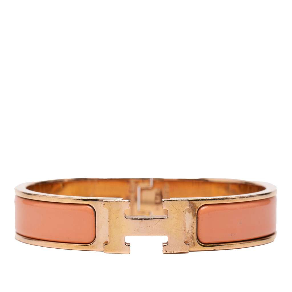 Hermès Narrow Enamel Clic H Bracelet PM