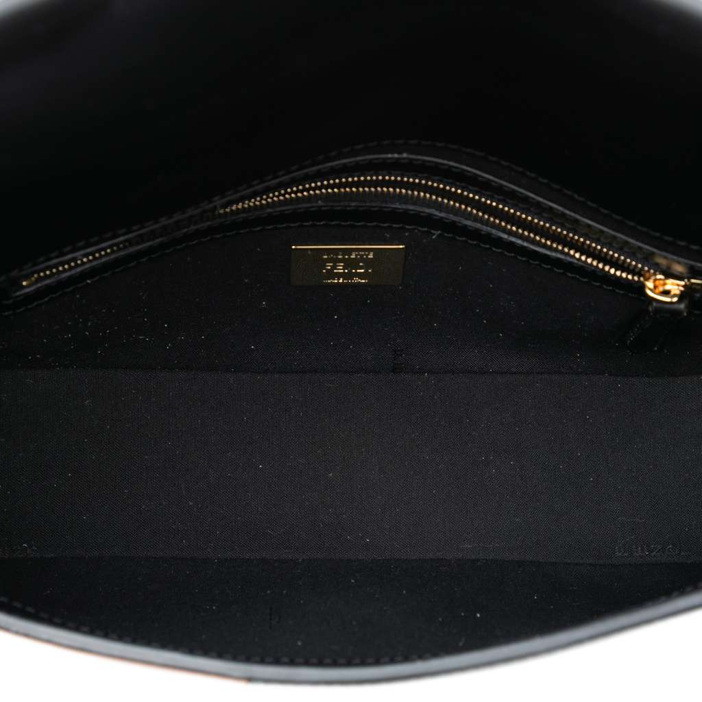 Fendi Leather Geometric Baguette Satchel - 4