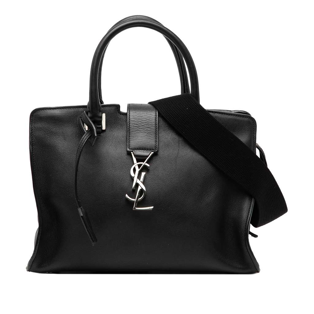 Saint Laurent Baby Leather Monogram Downtown Cabas Satchel