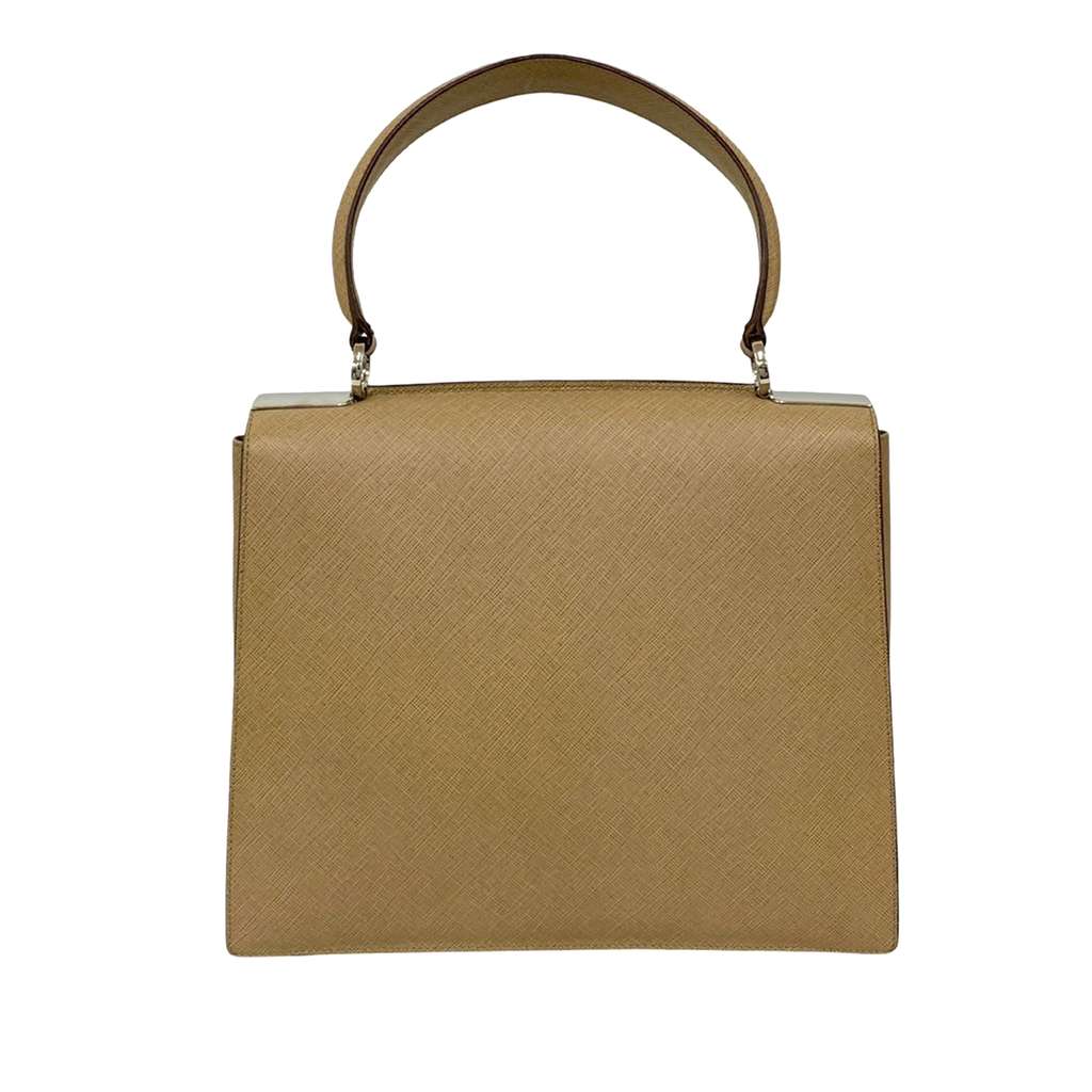 Salvatore Ferragamo Leather Double Gancini Top Handle Bag - 2