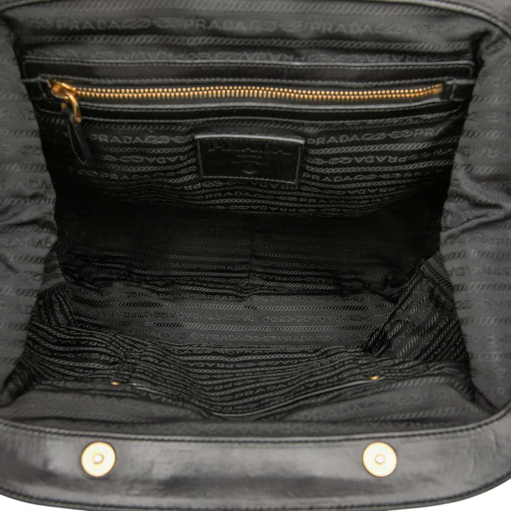 Prada Goatskin Woven Madras Frame Tote - 4