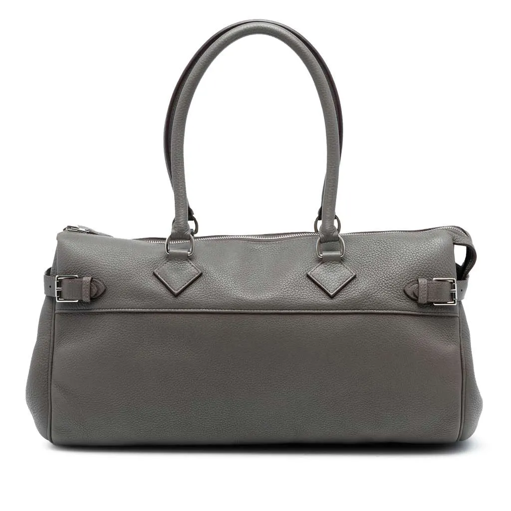 Hermès Clemence Atlas 42 Grey Leather Very good - Front View