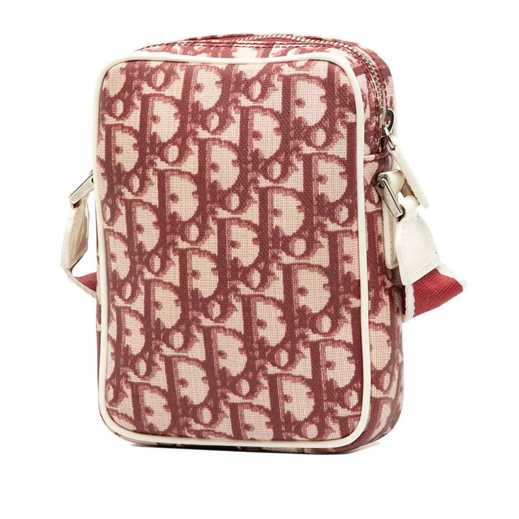 Dior Oblique Trotter Coated Canvas No.2 Crossbody Red Canvas Very good - Back View