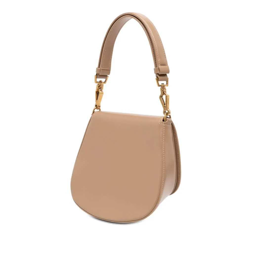 Saint Laurent Mini Calfskin Voltaire Top Handle Bag in Box Brown Leather Good - Back View
