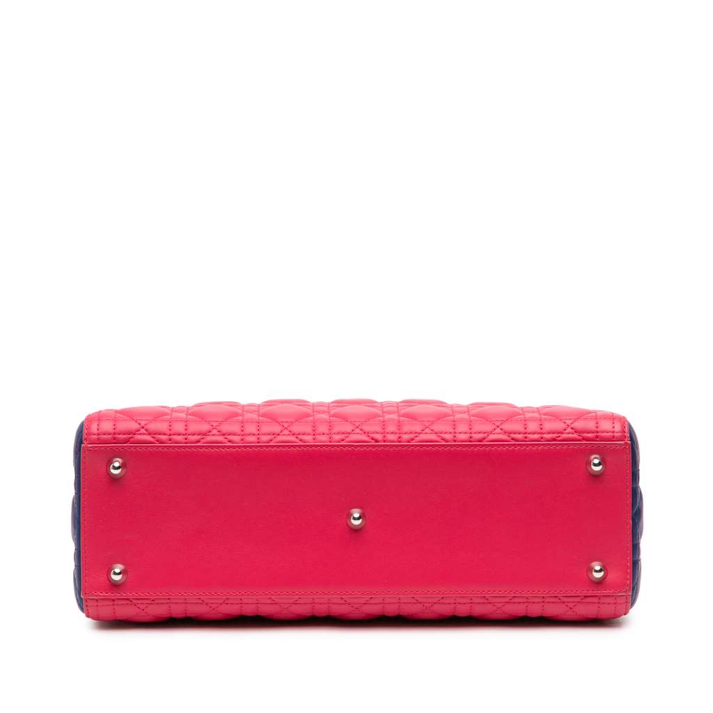 Dior Large Tricolor Lambskin Cannage Lady Dior - 3