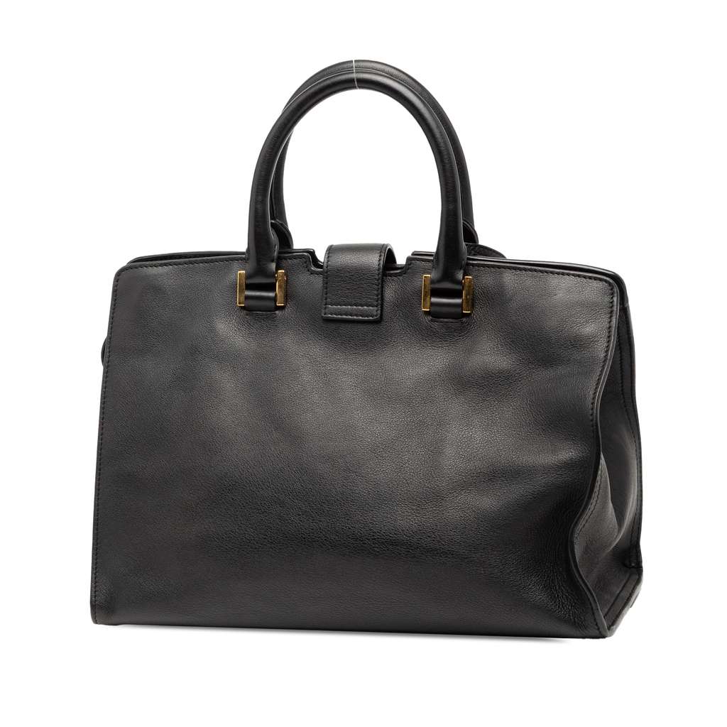 Saint Laurent Small Leather Monogram Cabas Satchel - 2